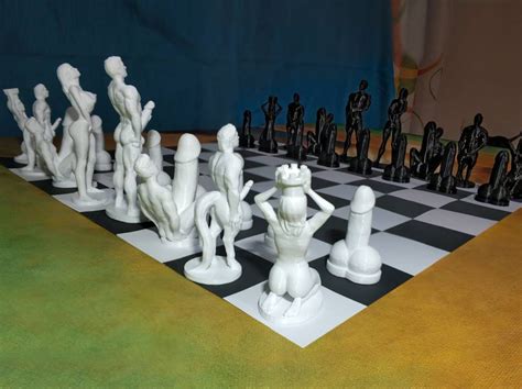 Adult Erotic Chess Hot 3D Printed Set Lgbtq Queer Etsy