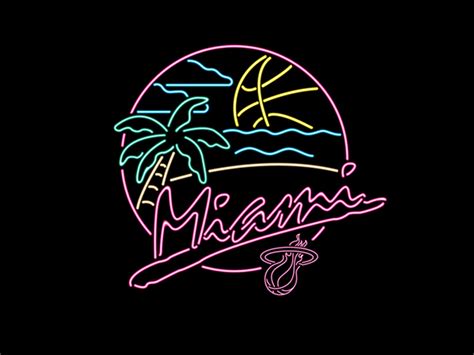 Does anyone know what font would be the closest to the new miami heat logo inspired by miami vice and created by nike for city edition jerseys? Miami Heat - Beach Party on Behance