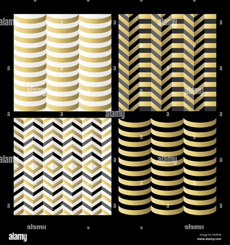 Retro Seamless Pattern Set Vintage Abstract Geometric Backgrounds In