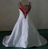 Images of Red And White Flower Girl Dresses