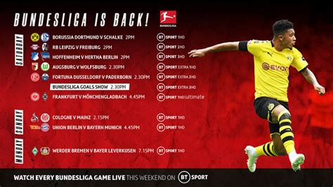 Football is a sport which needs no introduction. BT Sport to broadcast entirety of remaining Bundesliga ...