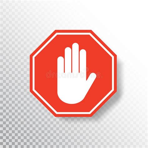 Stop Sign Isolated On Transparent Background Red Road