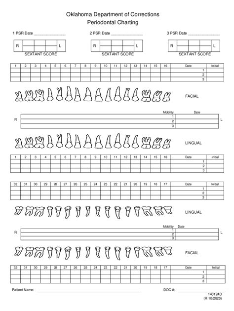 Periodontal Chart Printable Fill Online Printable Fillable Blank