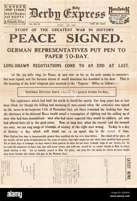 The Treaty Of Versailles Hi Res Stock Photography And Images Alamy