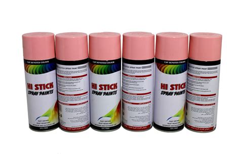 Hi Stick Spray Paint Light Pink Color 400ml Pack Of 6