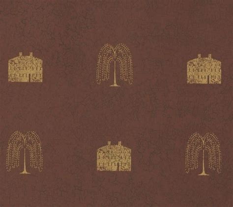 Primitive Country Houses Willow Trees Wallpaper Primitive Wallpaper