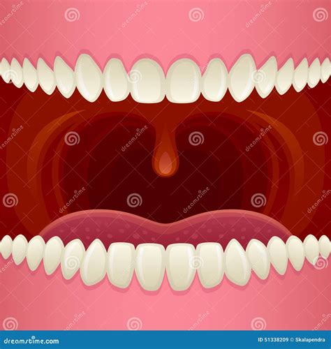 Anatomy Human Open Mouth Medical Diagram Stock Vector