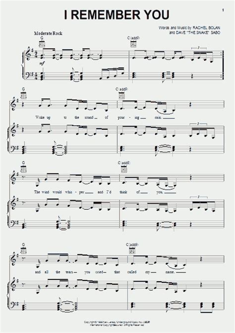 I Remember You Piano Sheet Music Onlinepianist