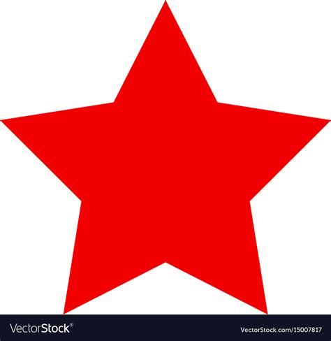 Red Star Flat Icon Royalty Free Vector Image Vectorstock