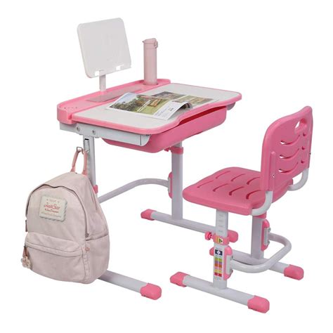 Learning Table And Chair Set Adjustable Student Desk 70cm Lifting