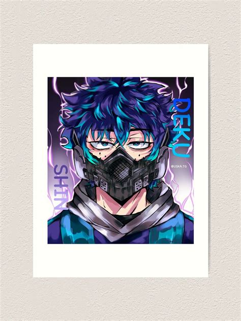 Deku X Shinsou Fusion Art Print By Uska Tg Redbubble