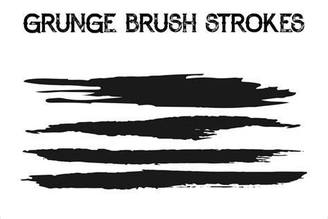 Vector Set Of Grunge Brush Strokes Oil Brushes Vector 2825105 Vector