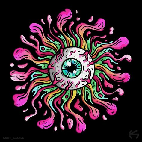 Psychedelic Eye Splat In 2020 Eyeball Art Cartoon Character Design