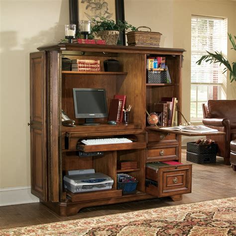 If your home office space also doubles as another space, you might bush furniture stanford wood computer desk with hutch. Office Furniture : Computer Armoires | Hayneedle.com