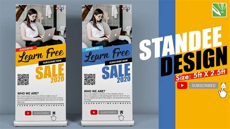 How To Design A Standee In Coreldraw Modern Standee Design And Printing