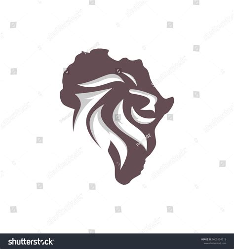 Africa Lion Head Logo Icon Vector Stock Vector Royalty Free 1605134713