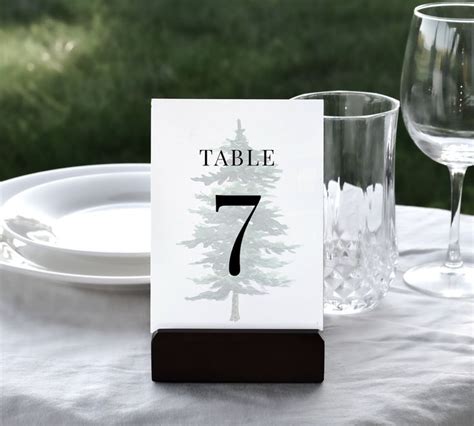 Table Numbers Sign Template 4x6 Modern Wedding Sign Table Etsy