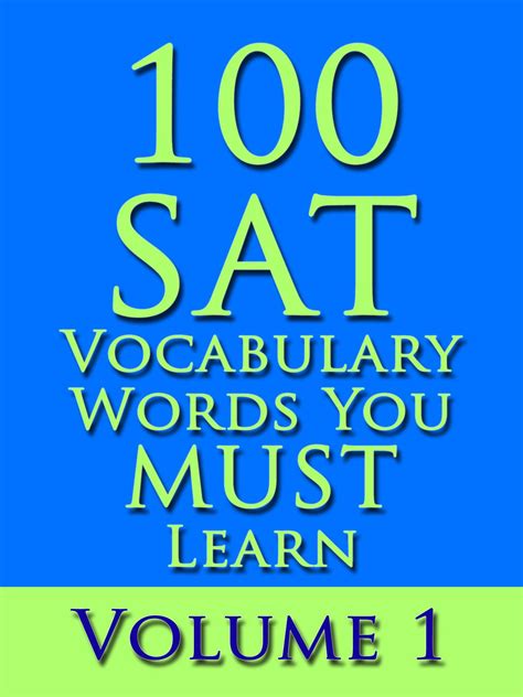 100 Sat Vocabulary Words You Must Learn Vol 1 Robert