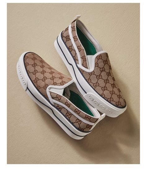 Gucci Tennis 1977 Gg Canvas Slip On Sneakers Holt Renfrew Canada