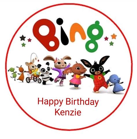 Happy Birthday Kenzie Bing Bunny Peppa Pig Happy Birthday Bing Cake