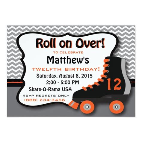 Roller Skate Party Invitations