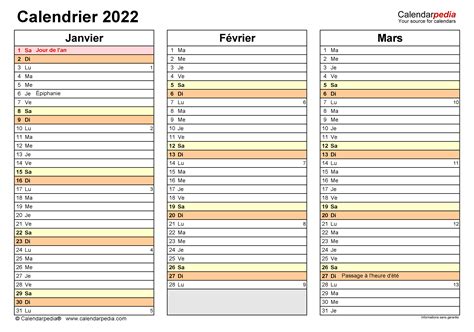 Calendrier 2022 Mensuel à Imprimer Agenda Mensuel