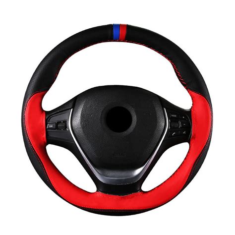 38cm Universal Diy Microfiber Leather Car Steering Wheel Covers Non
