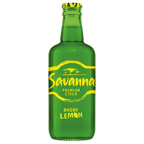 Savanna Angry Lemon Premium Cider Non Returnable Bottle 24x 330ml Prestons Liquor Stores