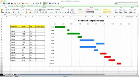 Excel Simple Gantt Chart Template Excel Templates
