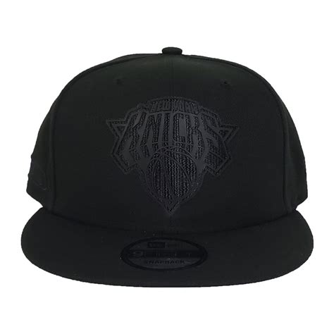 New Era Black On Black New York Knicks 9fifty Exclusive Fitted Inc