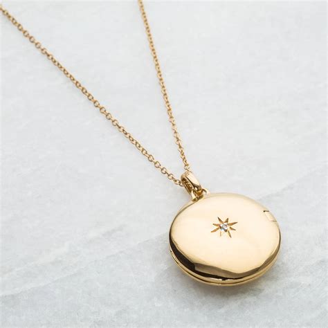 Engraved Initial Locket Necklace By Carrie Elizabeth Jewellery