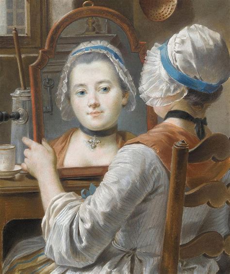 A Girl Wearing A Bonnet By French School 18th Century Paintings 18th