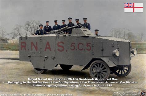 Armored Cars In The Wwi British Rnas Seabrook Armoured Car No 5 C 5
