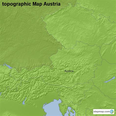 Stepmap Topographic Map Austria Landkarte Für Austria