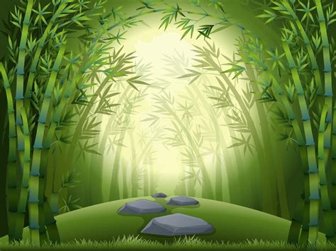 scena di sfondo con la foresta di bambù 432746 arte vettoriale a vecteezy