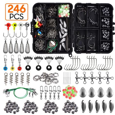 Fishing Accessories Kit 246 Pieces Best Starter Kit Finish Tackle