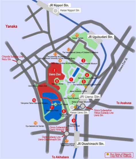Ueno Park Map