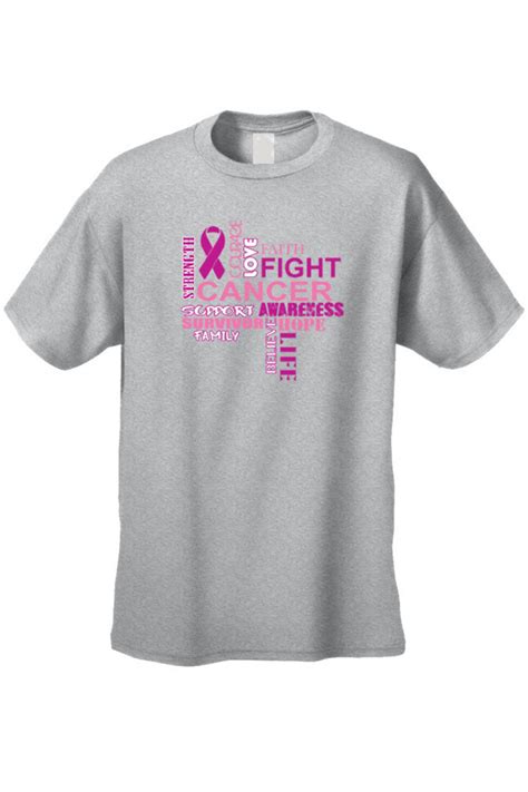 men s t shirt breast cancer awareness courage love fight pink ribbon support ebay