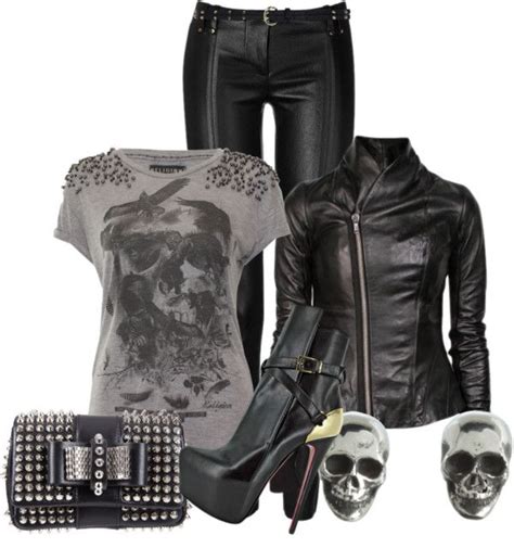 Rock On By Modelmaterialgirl On Polyvore Rocker Chic Rocker Style Dark Fashion Grunge