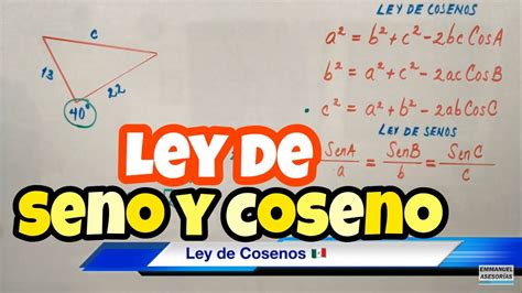 Ley De SENOS Y COSENOS Paso A Paso YouTube