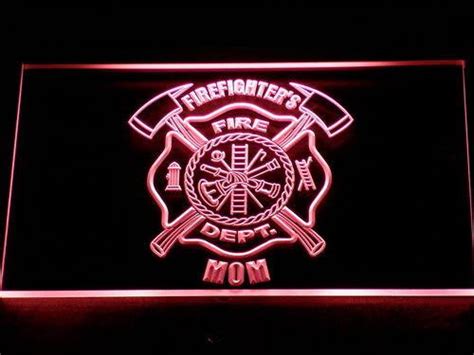 Fire Department Firefighters Mom Led Neon Sign Safespecial