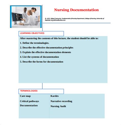 Nursing Narrative Note Template