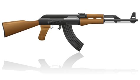Automatic Machine Ak 47 Kalashnikov Vector Illustration 513974 Vector
