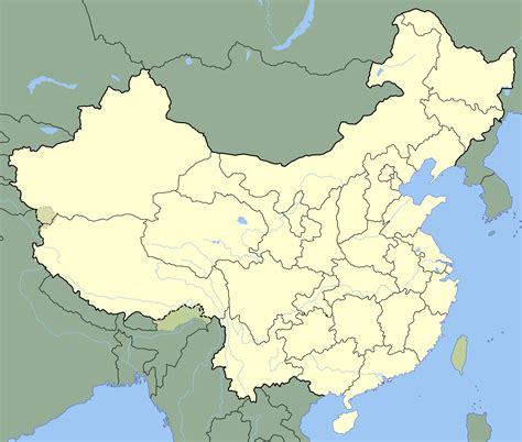 China Blank Map Mapsofnet