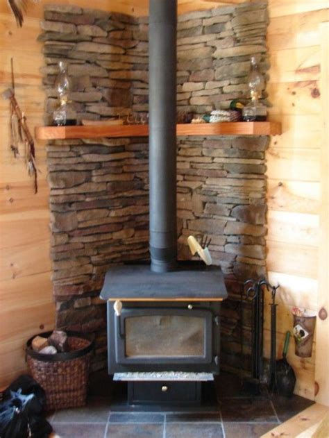Maybe you would like to learn more about one of these? Image of Wonderful Wood Stove in Small Cabin with Wicker ...