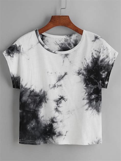 Can you dye clothes with spinach? Color Block Tie Dye T-shirt | ROMWE