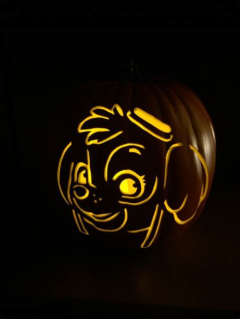 736 x 952 jpeg 61 кб. Skye from Paw Patrol carved pumpkin | Pumpkin carving, Paw ...