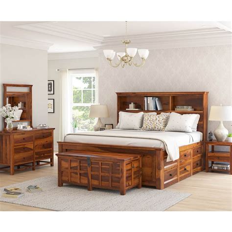 Get custom built, quality wood bedroom sets for all the rooms in your choosing the perfect wood bedroom set. Mission Modern Solid Wood Full Size Platform Bed 7pc ...