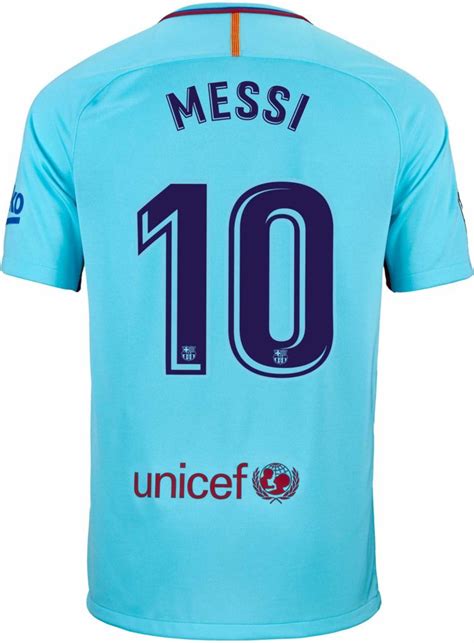 Nike Kids Lionel Messi Barcelona Away Jersey 2017 18
