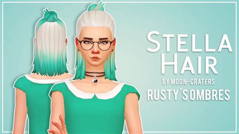 Stella Hair In Rustys Ombres Sims 4 Sims Mods Sims 4 Dresses
